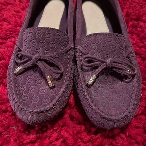 Michael Kors burgundy suede moccasins. Size 8.5